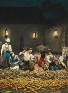 The Husking Bee by Newell Convers Wyeth