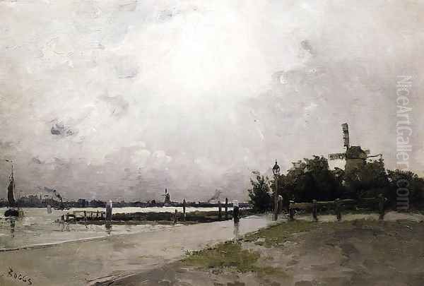 Windmill on the Coast, Holland 1884 - view 1