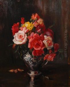 Roses In A Vase by Kate Wylie