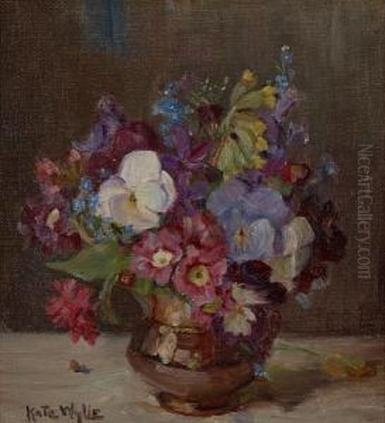 Spring Blossom In A Brown Lustre Jug - view 1