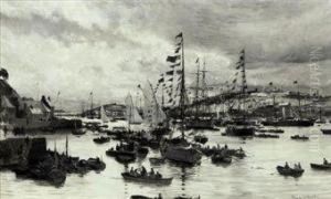 The Regatta At Falmouth by Charles William Wyllie