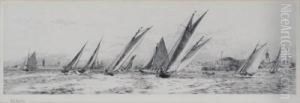 Yacht Racing Of Southsea, Portsmouth by William Lionel Wyllie