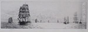 Timber Ships On The Thames by William Lionel Wyllie