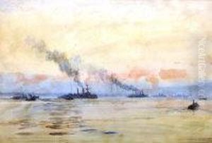Foreign Warships At Spithead Awaiting The Passing Of The Queen