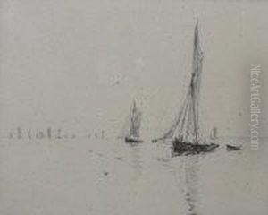 Shrimp Boats, Sea Reach by William Lionel Wyllie