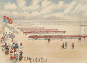 The March Past Of The Northumberland Fusiliers by Reginald Wymer