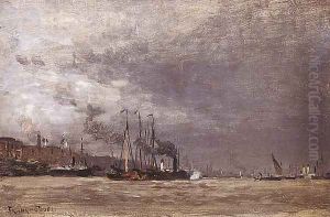 Thames at Greenwich by Frank Myers Boggs