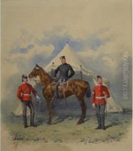 Two Officers by Reginald Wymer