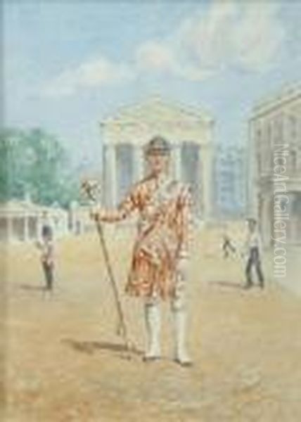Coldstreamguards, Drum Major At Wellington Barracks - view 1