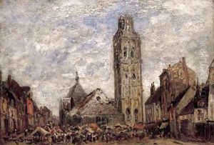 A French town square by Frank Myers Boggs