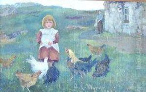 Feeding The Hens by Jane Cowan Wyper