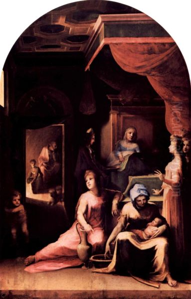 Birth Of The Virgin 1543 by Domenico Beccafumi