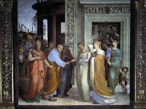 The Betrothal of the Virgin 1518 by Domenico Beccafumi