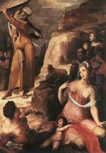 Moses and the Golden Calf 1536-37 by Domenico Beccafumi