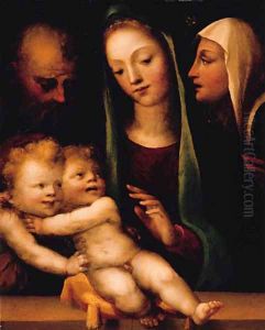 The Holy Family with the Infant Saint John the Baptist and Saint Catherine of Siena by Domenico Beccafumi