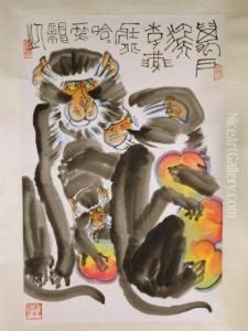 Monkey At Play by Yun Xi