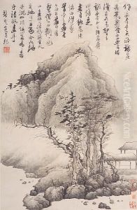 Landscape by Gong Xian