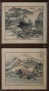 Two Riverscapes by Shi Xiang