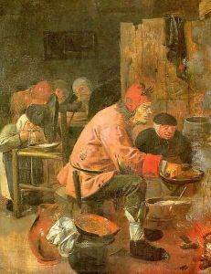 The Pancake Baker 1620s by Adriaen Brouwer