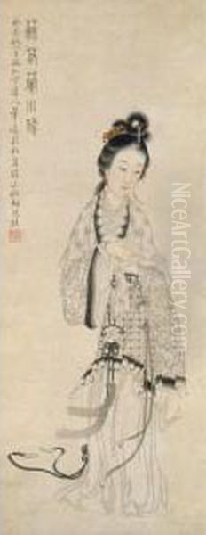 Lady Holding A Book - view 1