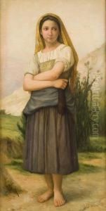 Giovane Popolana Tra I Cardi by Ettore Ximenes