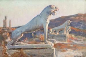 The Lions Of Delos by Nikolaos Ximonas