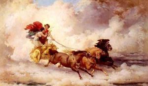 Apollon Enlevant Cyrene (Apollo Abducting Cyrene) by Frederick Arthur Bridgman