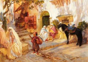 A Street in Algeria by Frederick Arthur Bridgman