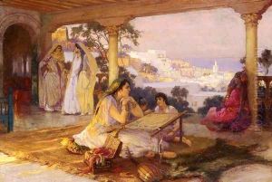 An Eastern Veranda by Frederick Arthur Bridgman