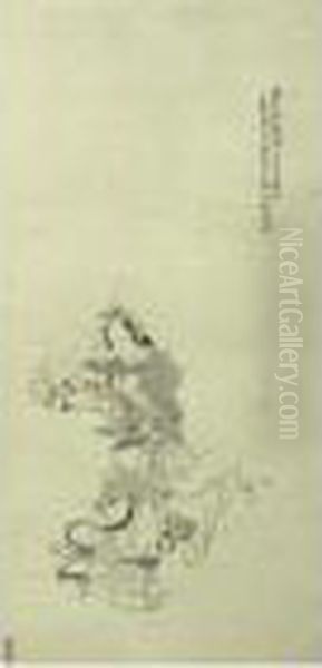 Lady Practising Fencing - view 1