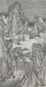 Misty Peaks Of Mount Huang by Wang Xizhen