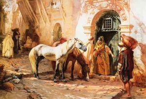 Scene In Morocco by Frederick Arthur Bridgman