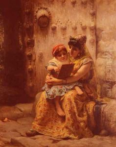 The Reading Lesson by Frederick Arthur Bridgman