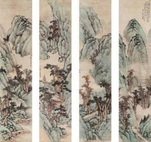 Landscapes by Wang Xuehao