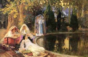 In the Garden at Mustapha by Frederick Arthur Bridgman