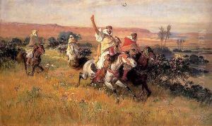 The Falcon Hunt by Frederick Arthur Bridgman