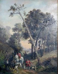 Landskap Med Jaktsallskap by Carl Xv