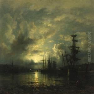 In The Port Of Teignmouth by Wilhelm Ferdinand Xylander
