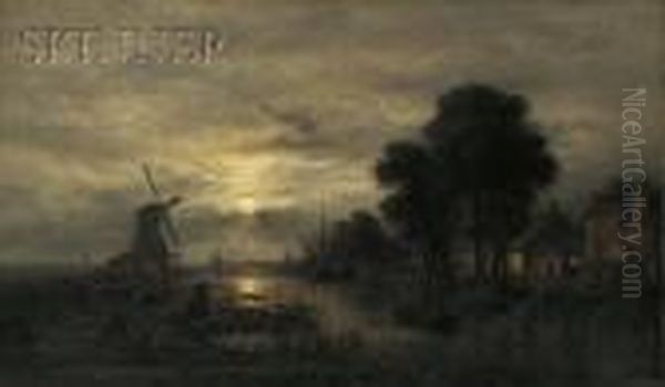Nocturne With Windmill - view 1