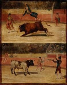Primera Corrida Del Tercer Toro. Salto De La Garrocha Por El Corito Al Toro Cabezas by Alejandromiguel Y Galvez