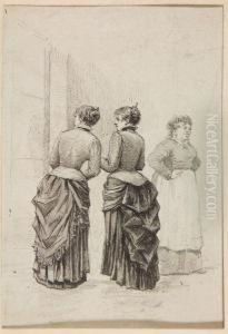 "damas Conversando" by Luis Muriel Y Lopez