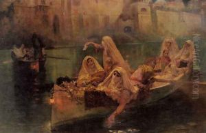 The Harem Boats by Frederick Arthur Bridgman