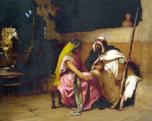 Tete a Tete by Frederick Arthur Bridgman