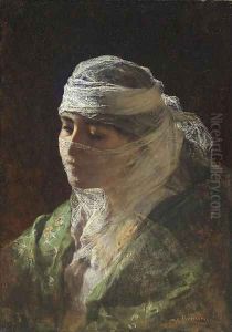 A Veiled Beauty of Constantinople by Frederick Arthur Bridgman