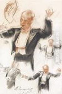 Sergei Kusevitsky Conducting The Boston Symphony Orchestra by Aleksandr Evgen'evich Iakovlev