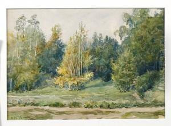 Duftiges Impressionistisches Aquarell Uber Bleistift In Leuchtender Farbigkeit - view 1