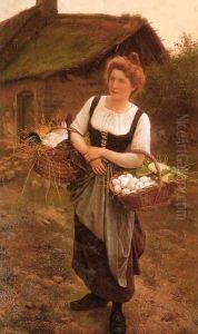 La Fille De Ferme (The Farm Girl) by Gustave Clarence Rodolphe Boulanger