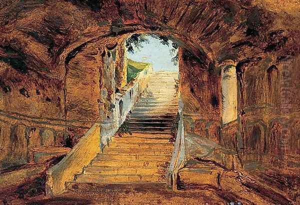 Staircase at the Villa Farnese on the Palatine Hill, Rome - view 1