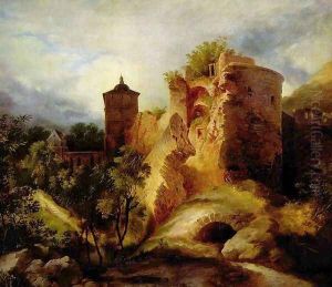 The Ruined Tower of Heidelberg Castle by Karl Blechen