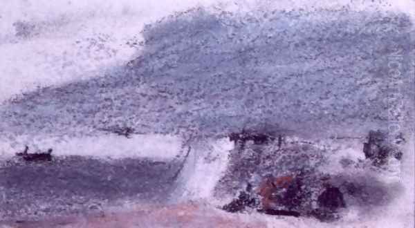 Coast Scene, with Cliffs and a Boat near the Shore - view 1